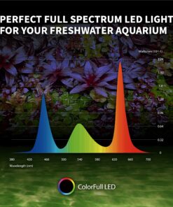 Alternative view of ONF Flat Nano Full Spectrum LED Aquarium Light, Dimmable 7000K / 1300lm, for <10 Gallons Rimless Fish Tanks, Freshwater Aquatic Plant Growth, Terrarium Spotlight, Potted Plant IP54 Waterproof (Silver) Silver