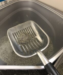 Moonshuttle Metal Cat Litter Scoop, Durable, Works with All Type of Cat Litter, Ergonomically Designed Handle 18 81UO8HnUFBL