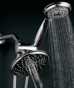 HotelSpa 30 Setting 6" Rainfall Shower Head and Handheld Shower Dual 3-Way Shower Combo with Extra Long Premium 6 ft Stainless Steel Shower-Hose Chrome with 6 ft Hose 20 81UOhrHJyNL