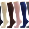 REXX 6 Pairs Women's Knee-high Graduated Support Anti-Fatigue 8-15mmHg Combed Cotton Compression Socks 6w8-pack4 2 81UPrT9XPSL