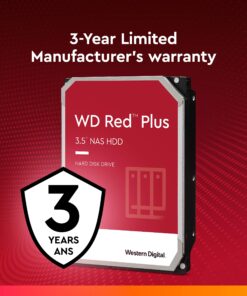 Western Digital 4TB WD Red Plus NAS Internal Hard Drive HDD - 5400 RPM, SATA 6 Gb/s, CMR, 256 MB Cache, 3.5" -WD40EFPX 12 81UQ2bqTcoL