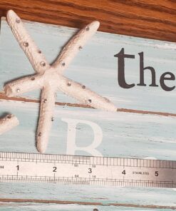 Grasslands Road Wall Starfish GR Beach is My Happy Place Plaque, Medium, White, Blue 28 81UQENsJx4L