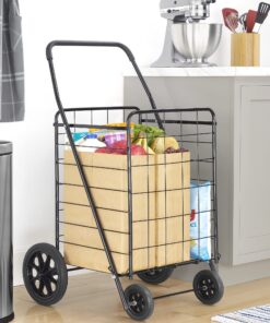 Alternative view of Whitmor Deluxe Utility Cart, Extra Large, Black