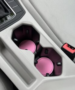 SINGARO Car Cup Coaster, 4PCS Universal Non-Slip Cup Holders Embedded in Ornaments Coaster, Car Interior Accessories, Pink 24 81URt3XZpmL