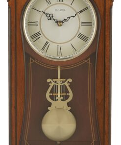 Alternative view of Bulova Clocks C3542 Cranbrook Wall Mount Analog Wooden Chiming Clock, Brown
