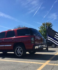 Thin Blue Line Flag - 3X5 Foot with Embroidered Stars and Sewn Stripes - Black White and Blue American Police Flag Honoring Law Enforcement Officers - 3x5 Inch Waterproof Decal Included Blue,White 39 81UULm8PkiL