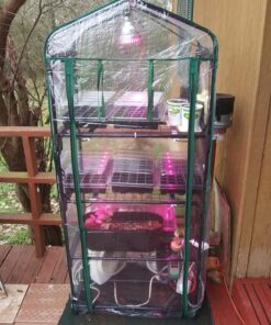 Gardman R687 4-Tier Mini Greenhouse, 27" Long x 18" Wide x 63" High,Black 45 81UWbzk58PL