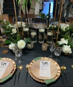 LinenTablecloth 90 x 132-Inch Rectangular Polyester Tablecloth with rounded corners Black 90" x 132" 31 81UZ6ipBSL