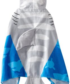 Alternative view of Stephen Joseph, Kids Hooded Bath Beach Towel, Girls and Boys Towel, Swim Pool Cover Up Super Absorbent Cute Characters Blue Shark
