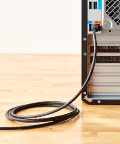 Amazon Basics RJ45 Cat 6 Ethernet Patch Cable, 1Gpbs Transfer Speed, Gold-Plated Connectors, 5 Foot - Pack of 5 5-Pack Black 16 81UZkxqZWaL