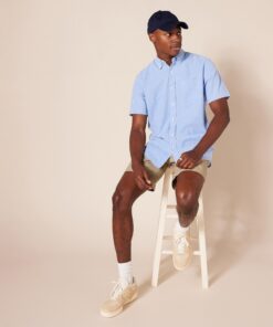 Amazon Essentials Men's Regular-Fit Short-Sleeve Pocket Oxford Shirt XX-Large Blue 12 81Ua9Al6DHL