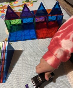 Playmags 100-Piece Magnetic Tiles Building Blocks Set, 3D Magnet Tiles for Kids Boys Girls, Educational STEM Toys for Toddlers… plain 34 81UaJG3DSOL