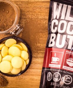 Wild Foods Organic Cocoa Butter Wafers | Raw Plant-Based & Cold-Pressed Cacao Keto Discs | Food Grade & Vegan White Sugar Free Chocolate Chips | 16oz 1 Pound (Pack of 1) 22 81Uc 3U1sQL