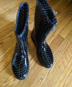 Sloggers Waterproof Garden Rain Boots for Women - Cute Mid-Calf Mud & Muck Boots with Premium Comfort Support Insole, (Chickens Barn Red), (Size 10) 32 81UcAO0nd0L