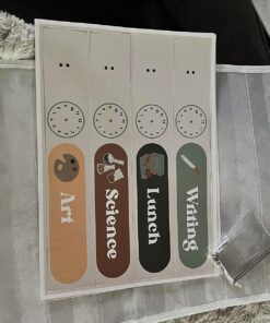 Godery Boho Daily Schedule Pocket Chart for Classroom with 24 Cards,Welcome Back to School Classroom Decorations, White Boho-white 21 81UdWI4TiJL