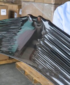 BOMEI PACK Black Stretch Wrap Industrial Strength with Plastic Handle 12" x 1000 Feet 80 Gauge 3-Pack, Black Shrink Wrap, Self-Adhering Black Plastic Wrap for Shipping, Moving 17 81UdcqtIqwL