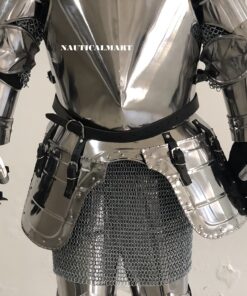 Medieval Knight Suit of Armor Costume - LARP Wearable Authentic 16 81UgNGZQbL