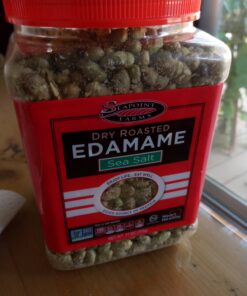 Seapoint Farms Dry Roasted Edamame, Sea Salt, Vegan, Gluten-Free, Kosher, and Non-GMO, Crunchy Snack for Healthy Snacking, 27oz. Jar 1.68 Pound (Pack of 1) 33 81UgcdTIeYL