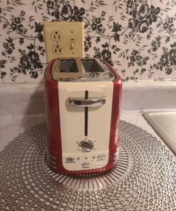 Nostalgia New and Improved Wide 2-Slice Toaster Perfect For Bread, English Muffins, Bagels, 5 Browning Levels, With Crumb Tray & Cord Storage, Retro Red 35 81UgeGgrBL