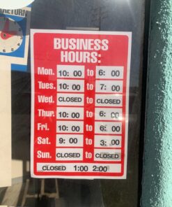 Cosco Sign Kit, Business Hours, 8 x 12 Inches (098071) 8 81UhrVpCXXL