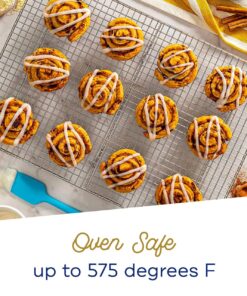 Ultra Cuisine Heavy Duty Cooling Rack for Cooking and Baking - 100% Stainless Steel Baking Rack & Wire Cooling Rack - Cookie Cooling Racks for Baking - Food Safe - Fits Half Sheet Pans - 11.5" x 16.5" 11.5" x 16.5" 1-Pack (Most Popular) 30 81Ui1IddIBL