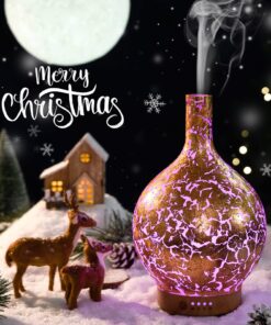 Porseme Gold Plated Essential Oil Diffuser Glass Aromatherapy Ultrasonic Humidifier, Auto Shut-Off,Timer Setting, BPA Free,Aroma Decoration for Home,Office,Gym,Spa,Premium Gift 100ml A4-100ml Gold Plated Aladdin 20 81UjcTCIFmL