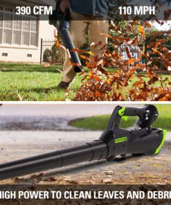 Greenworks 40V (110 MPH / 390 CFM) Cordless Axial Blower, 3.0Ah Battery and Charger Included LB-390 3Ah Battery and Charger 14 81Ukw9MnzfS