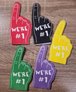 Alternative view of Mini Foam Fingers, We are 1 Hand - School Spirit and Pep Rally Team Supplies - Bulk Set of 12