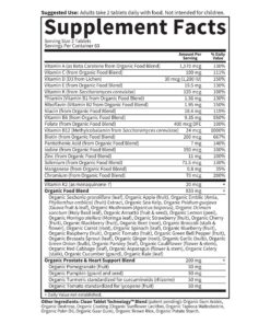 Garden of Life mykind Organics Whole Food Multivitamin for Men 40+, Vegan Mens Multi for Health & Well-Being Certified & Minerals for Men Over 40 Mens Vitamins, 120 Tablets 120 Count (Pack of 1) 20 81Ulsg1PgwL