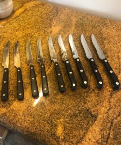 HENCKELS Prime Razor-Sharp Steak Knife Set of 4, German Engineered Informed by 100+ Years of Mastery,Black 31 81UluPFPVfL