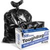 ToughBag 55 Gallon Trash Bags, 35 x 55" Large Industrial Black Trash Bags (50 COUNT) - 55-Gallon Outdoor Garbage Bags for Commercial, Janitorial, Lawn, Leaf, and Contractors - Made in USA 55 Gallon / 35x55 50 Count (Pack of 1) 8 81UmLFPDHgL