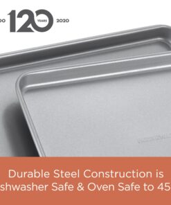 Farberware Bakeware Steel Nonstick Toaster Oven Pan Set, 4-Piece Baking Set, Gray Baking Sheet Set II 33 81UnI8IgfLL