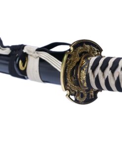siwode Katana Handmade Full Tang Sharp, Alloy Golden Dragon Tsuba Japanese Samurai Sword High Carbon Steel 1060, 40-Inch Golden-No-BoHi 30 81UnqyNZX5L