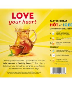 Alternative view of Lipton Unsweetened Black Tea Bags, Can Support Heart Health, 100 Count 100 Count (Pack of 1)