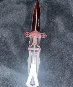 Alternative view of Tac Force Dagger Style Folding Knife, Black Stainless Steel