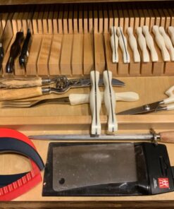 Rev-A-Shelf Dual Row Trim To Fit Knife Block Drawer Organizer with Storage Holder for Kitchen Utensils, 55 Slot Cutlery Tray, Wood, 4WDKB-1 Natural 40 81UpoZJOueL