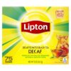 Lipton Tea Bags For a Delicious Beverage Decaffeinated Black Tea Caffeine-Free and Made With Real Tea Leaves 75 Tea Bags Decaf Black Tea 75 Count (Pack of 1) 22 81Uq09LfGqL