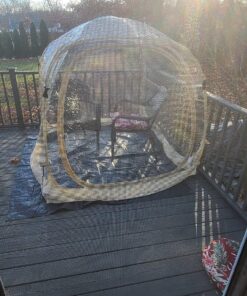 EighteenTek Holiday Decoration Sports Tent with Sealed Floor - Instant Tent Shelter - Outdoor Bubble Tent 1-6 Person - Rain Tent Camping Sun Shelter Pop Up - Clear, Patent Pending Protected Design 72"x72"x65"h 69 81UqoMkxfYL 2