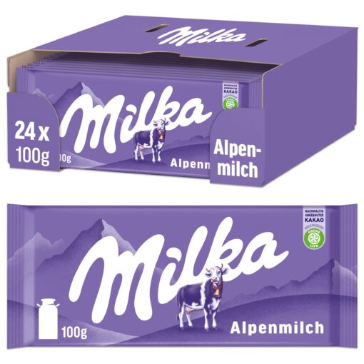 Milka Alpenmilch Chocolate Bar, 3.5 Ounce (Pack of 24) 3.5 Ounce (Pack of 24)