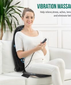 Alternative view of Snailax Back Massage Seat Cushion, Memory Foam Pad, 5 Massage Modes & 2 Heat Settings, Seat Massager for Office Chair,Home Use Black