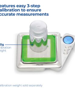 AMERICAN WEIGH SCALES Blade Series Digital Precision Pocket Weight Scale with Silicone Mat, Chrome, 1000g x 0.1g (BL-1KG-CH-SE) BL-1KG-Chrome with silicone Mat 11 81UsahDn6L