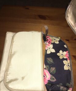 Srotek Diaper Bag Backpack Floral Baby Bag Water-Resistant Baby Nappy Bag with Insulated Water Bottle Bag/Changing Pad for Women/Girls/Mum (Flower Pattern) 41 81Utl710UL