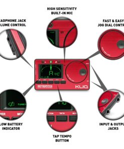 KLIQ MetroPitch - Metronome Tuner for All Instruments - with Guitar, Bass, Violin, Ukulele, and Chromatic Tuning Modes (MetroPitch, Red) 19 81Utpez6KTL