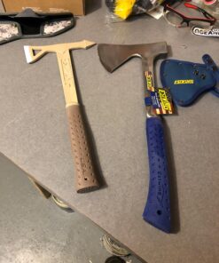 ESTWING Camper's Axe - 16" Hatchet with Forged Steel Construction & Shock Reduction Grip - E44A 16" (Inches) Blue 47 81Uu5zKw0 L