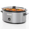 MAGNIFIQUE Oval Digital Slow Cooker with Keep Warm Setting - Perfect Kitchen Small Appliance for Family Dinners (Stainless Steel Manual, 7 Qt) Steel Analog 15 81UujxdoeFL
