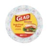 Glad Round Disposable Paper Plates 10 in, Blue Flower|Soak Proof, Cut Proof, Microwave Safe Heavy Duty Paper Plates For Parties|50 Count Bulk Paper Plates 10 Inch 10 Inch - 50 Count