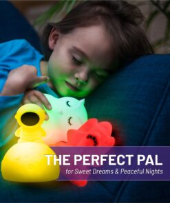 Alternative view of Lumipets Junior Astronaut Night Light, Soft Silicone Material, 8 Soothing Colors, Cordless, Easy Control, Portable