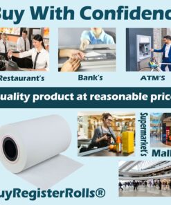 (50 Rolls) 2 1/4 x 50 Thermal Paper Receipt Rolls 55 GSM Premium Quality German Paper fits all Credit Card Terminals Verifone VX520 Ingenico ICT220 ICT250 FD400 BPA Free from BuyRegisterRolls 2 1/4" x 50' Thermal 1 Case - 50 Rolls 8 81Uvu1Jmv7L