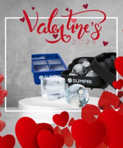 Alternative view of SUMPRI Sphere Ice Mold & Big Ice Cube Trays Novelty-Silicone Ice Ball Maker With Lid For Infused Ice Or Whiskey Glasses [2 Pack] Large Round Spheres Reusable & BPA Free (Blue) Blue