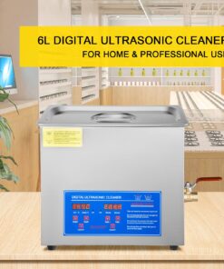 VEVOR Commercial Ultrasonic Cleaner 6L Professional Ultrasonic Cleaner 40kHz with Digital Timer&Heater 110V Excellent Cleaning Machine for Watch Instruments Industrial Parts Excellent Cleaner Solution 42 81UwFio6DfL